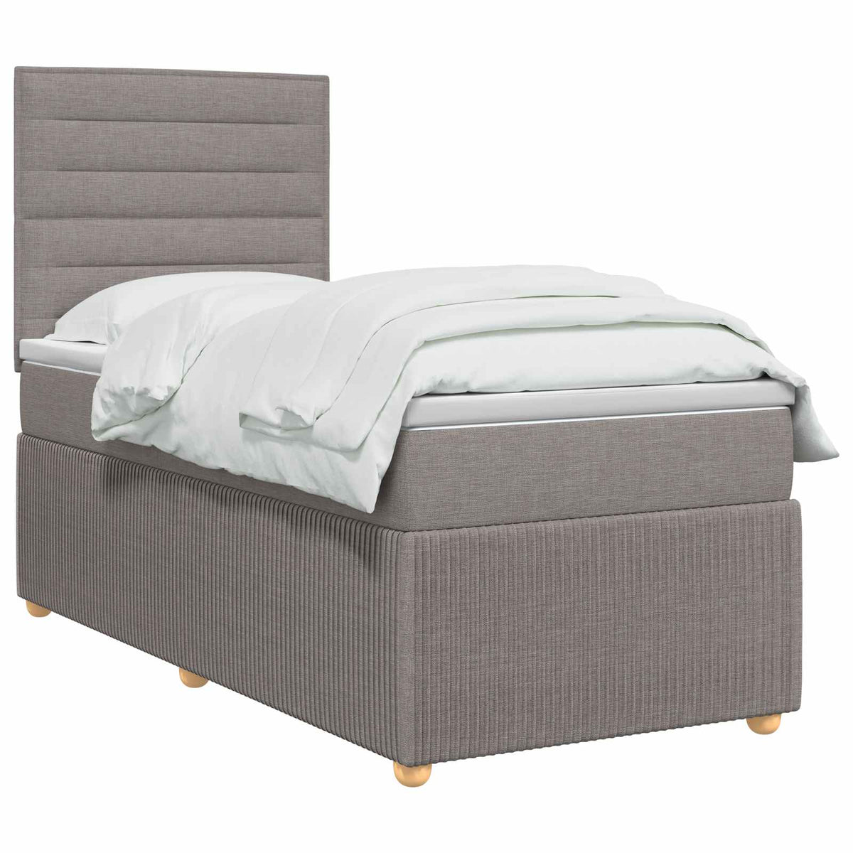 Boxspring krevet s madracem Sivosmeđa 90 x 200 cm Tkanina