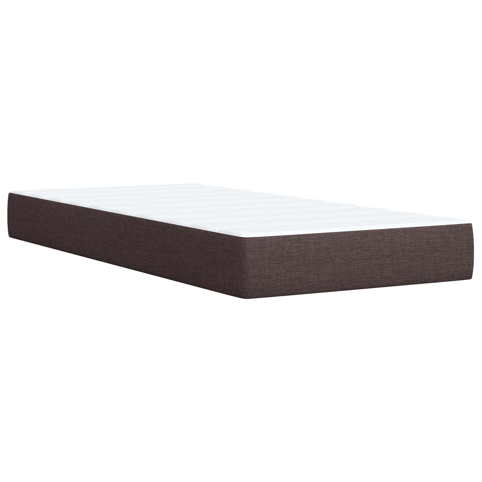 Boxspring krevet s madracem Tamno smeđa 90 x 200 cm Tkanina