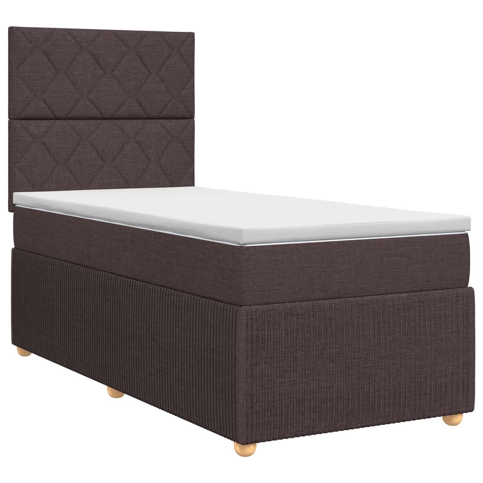 Boxspring krevet s madracem Tamno smeđa 90 x 200 cm Tkanina