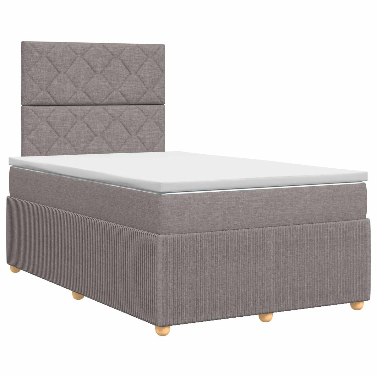 Boxspring krevet s madracem Sivosmeđa 120 x 190 cm Tkanina