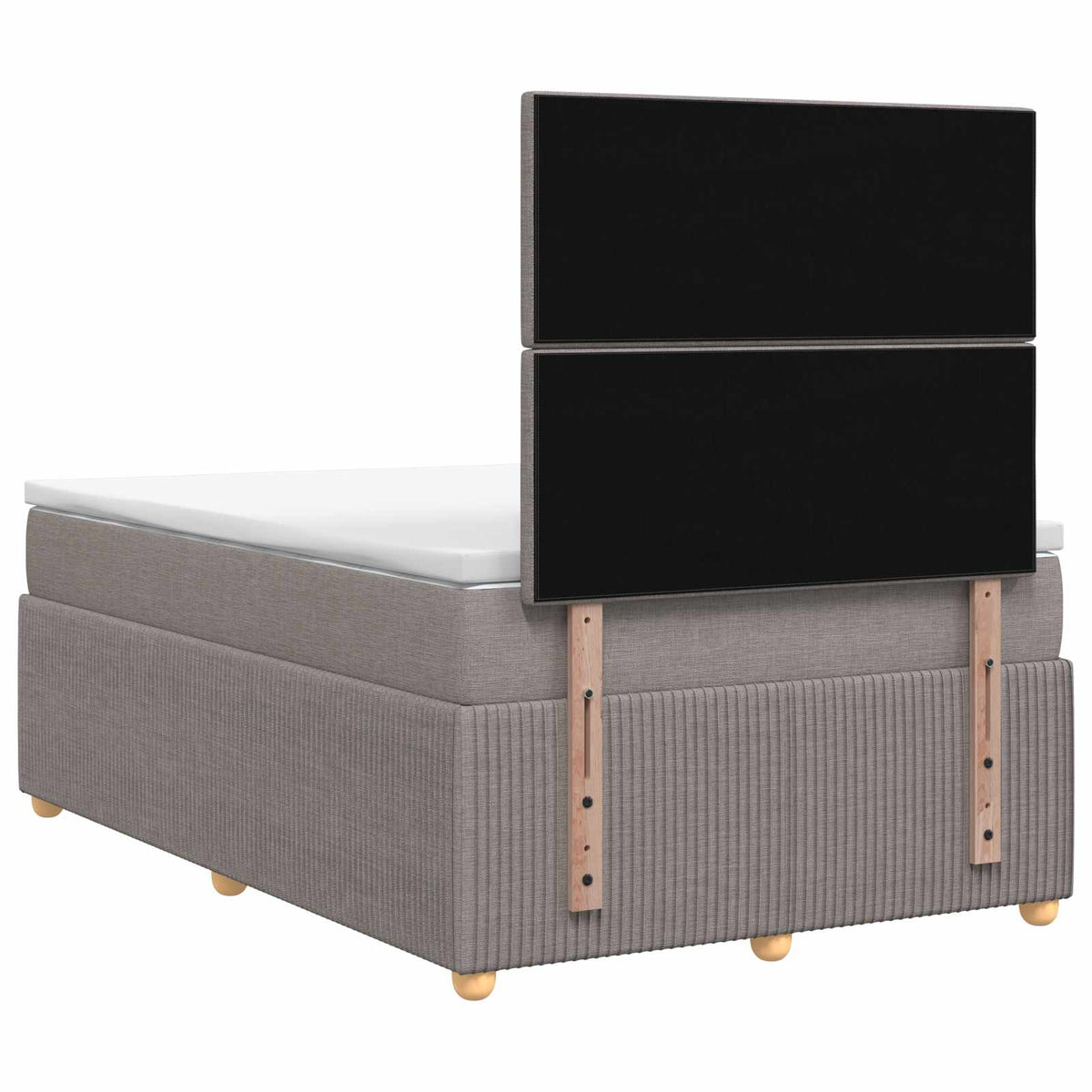 Boxspring krevet s madracem Sivosmeđa 120 x 190 cm Tkanina