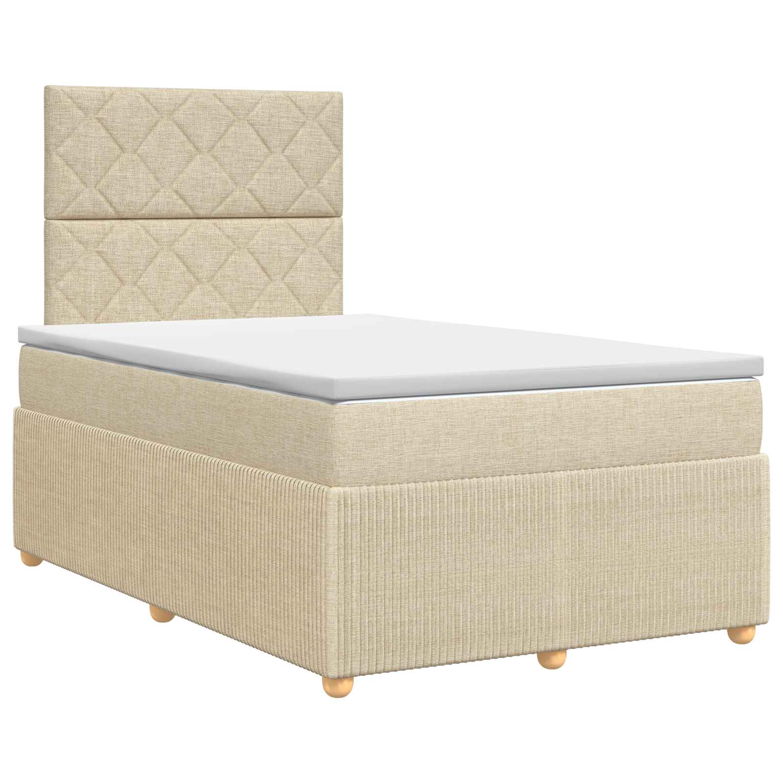 Boxspring krevet s madracem Krem 120 x 200 cm Tkanina