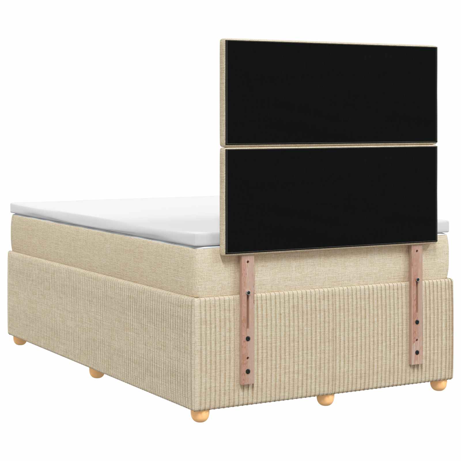 Boxspring krevet s madracem Krem 120 x 200 cm Tkanina