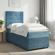 Boxspring krevet s madracem Plava 80 x 200 cm Baršun