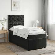 Boxspring krevet s madracem Crna 90 x 200 cm Baršun