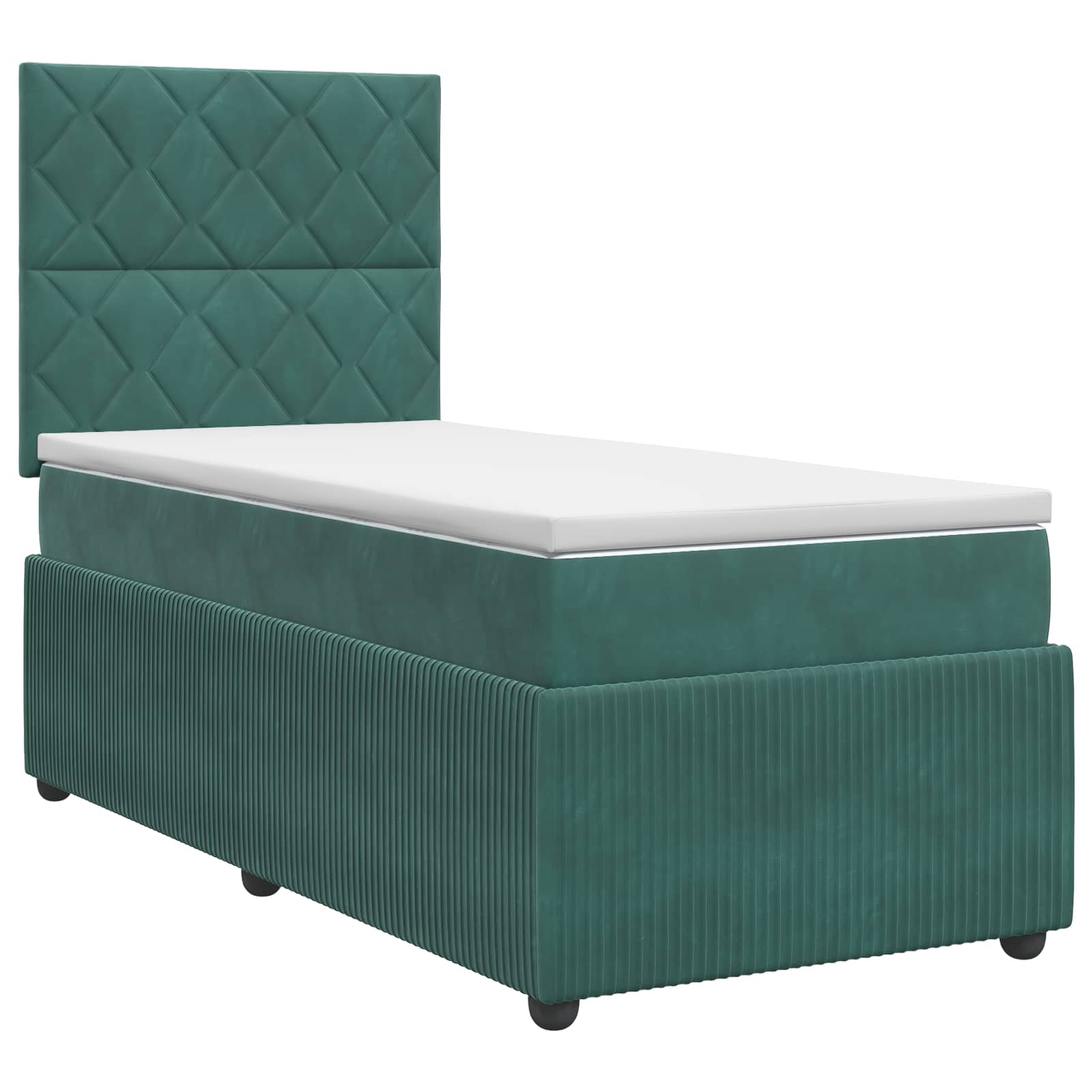 Boxspring krevet s madracem Tamnozelena 80 x 200 cm Baršun