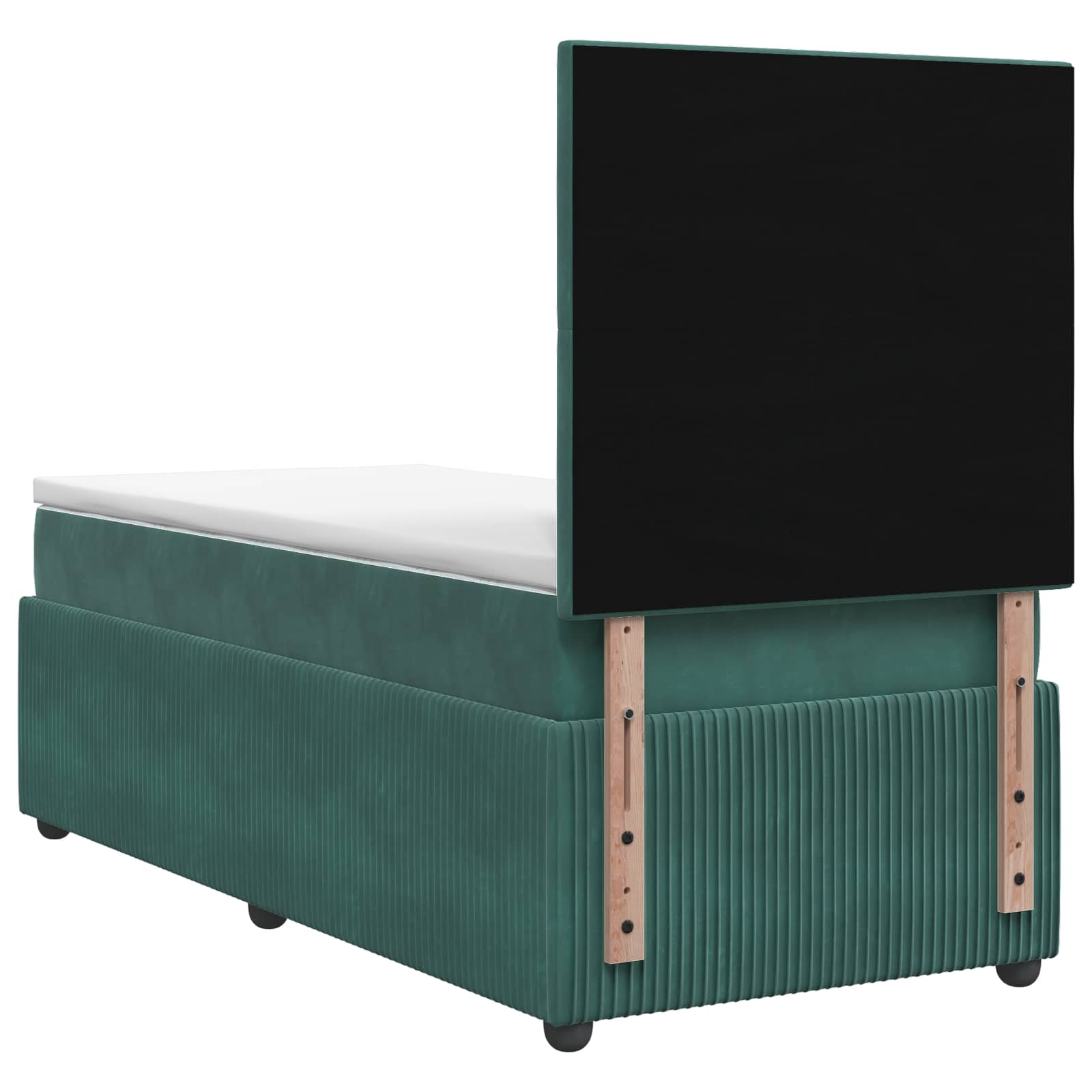 Boxspring krevet s madracem Tamnozelena 80 x 200 cm Baršun
