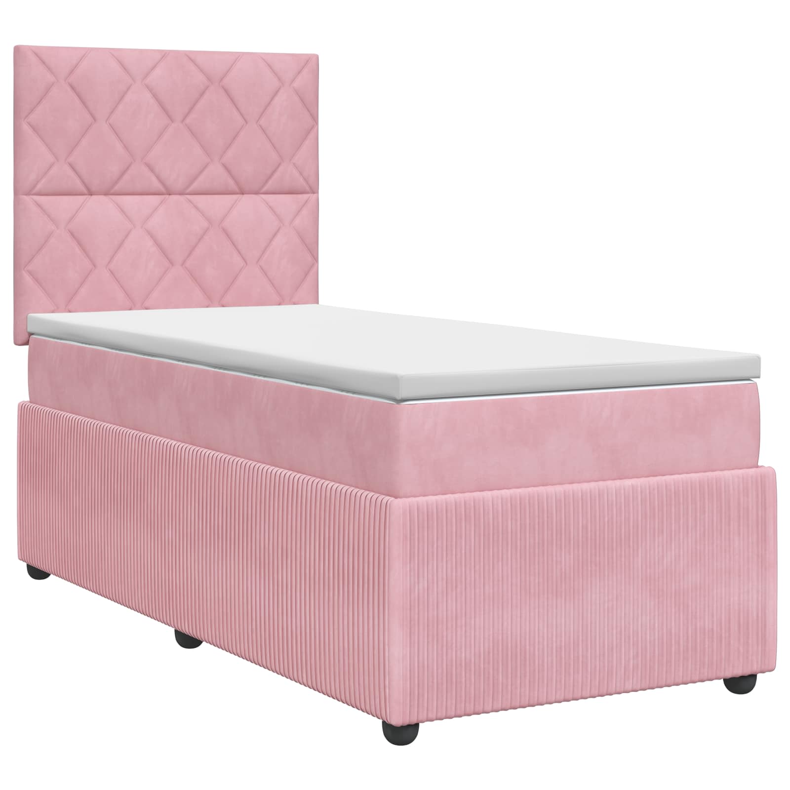 Boxspring krevet s madracem Ružičasta 80 x 200 cm Baršun