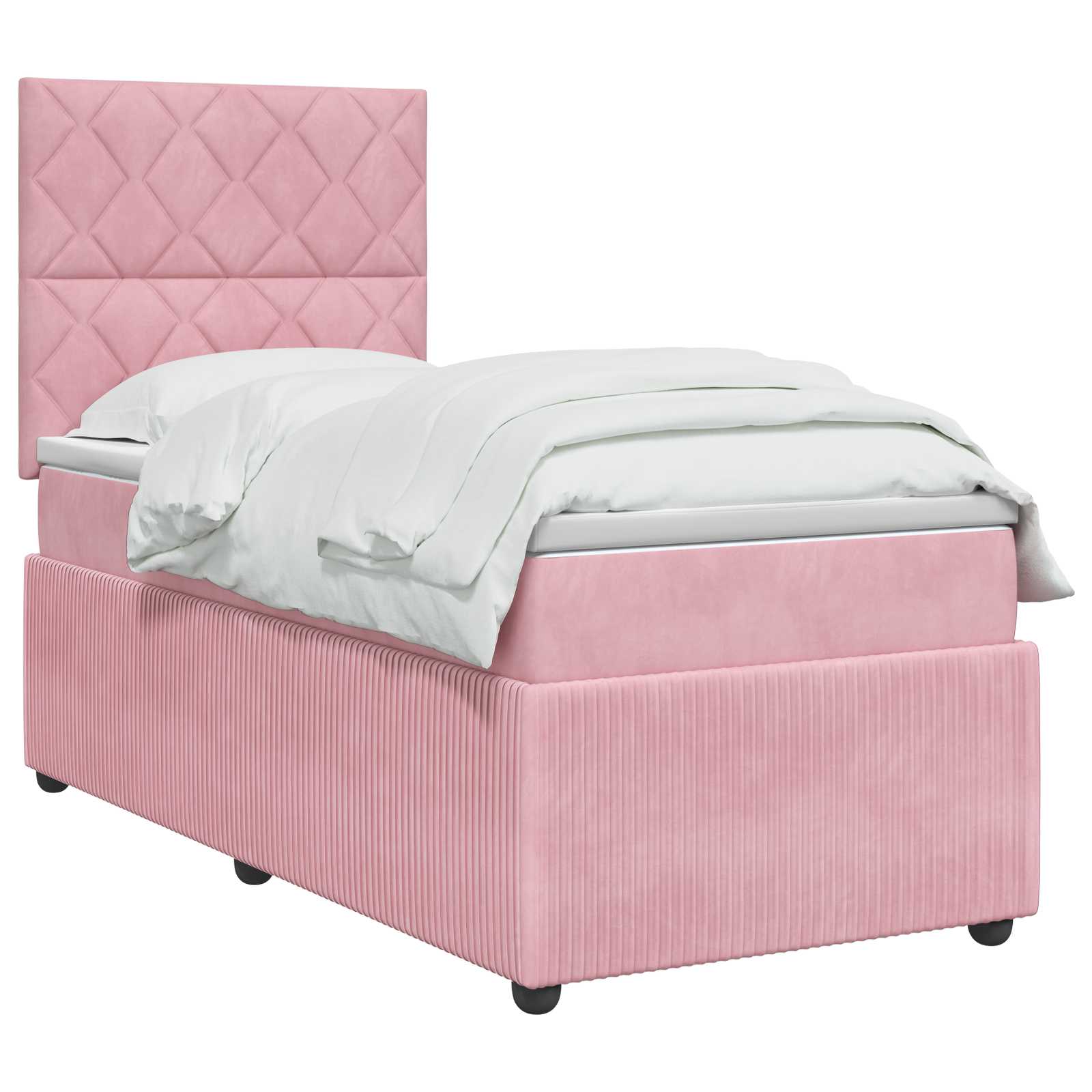 Boxspring krevet s madracem Ružičasta 80 x 200 cm Baršun