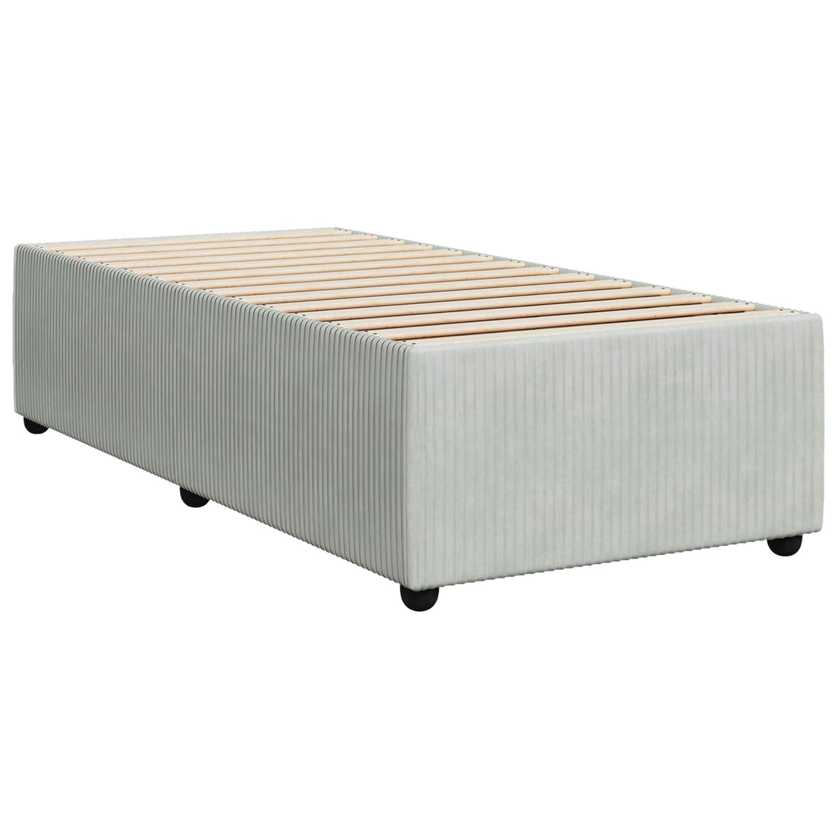 Boxspring krevet s madracem Svjetlosiva 90 x 190 cm Baršun