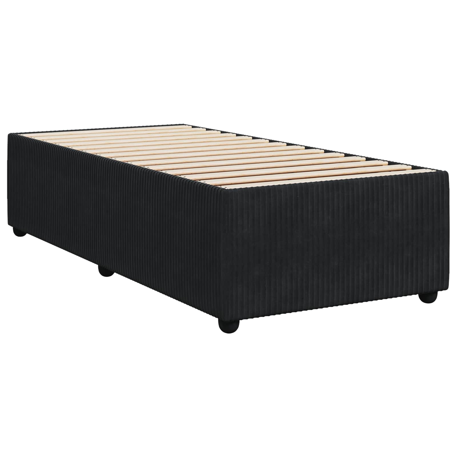 Boxspring krevet s madracem Crna 90 x 200 cm Baršun