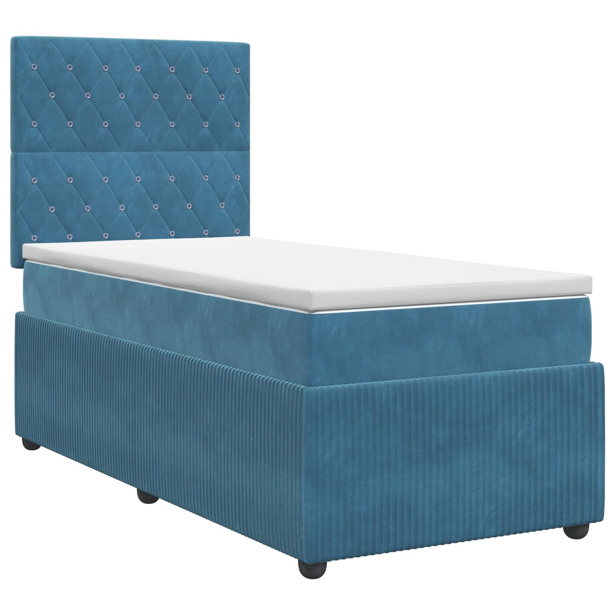 Boxspring krevet s madracem Plava 100 x 200 cm Baršun