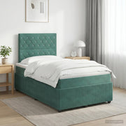 Boxspring krevet s madracem Tamnozelena 120 x 200 cm Baršun