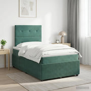 Boxspring krevet s madracem Tamnozelena 120 x 190 cm Baršun