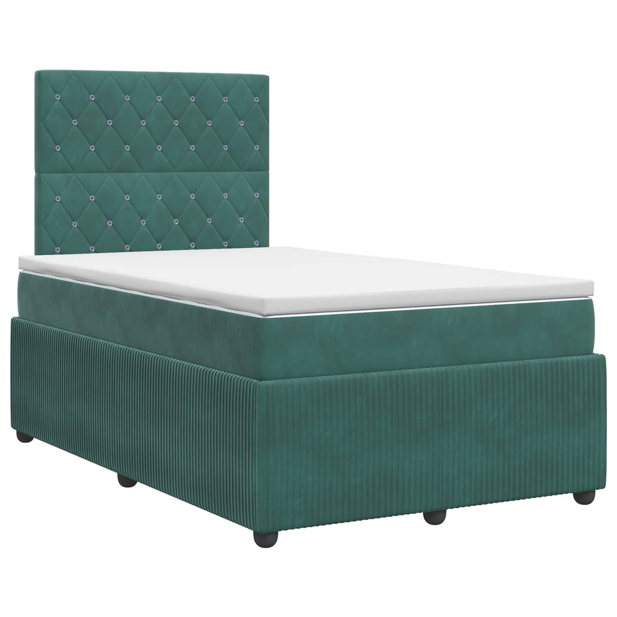 Boxspring krevet s madracem Tamnozelena 120 x 200 cm Baršun