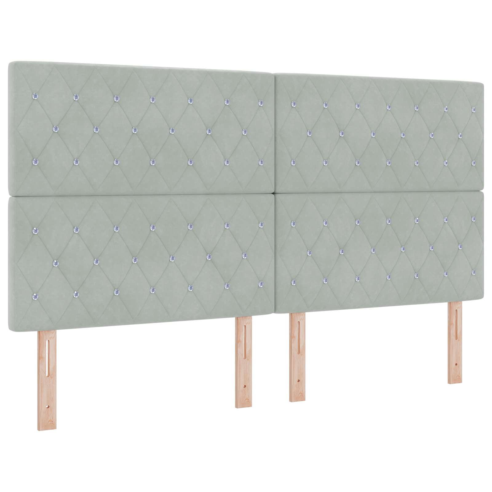 Boxspring krevet s madracem Svjetlosiva 180 x 200 cm Baršun