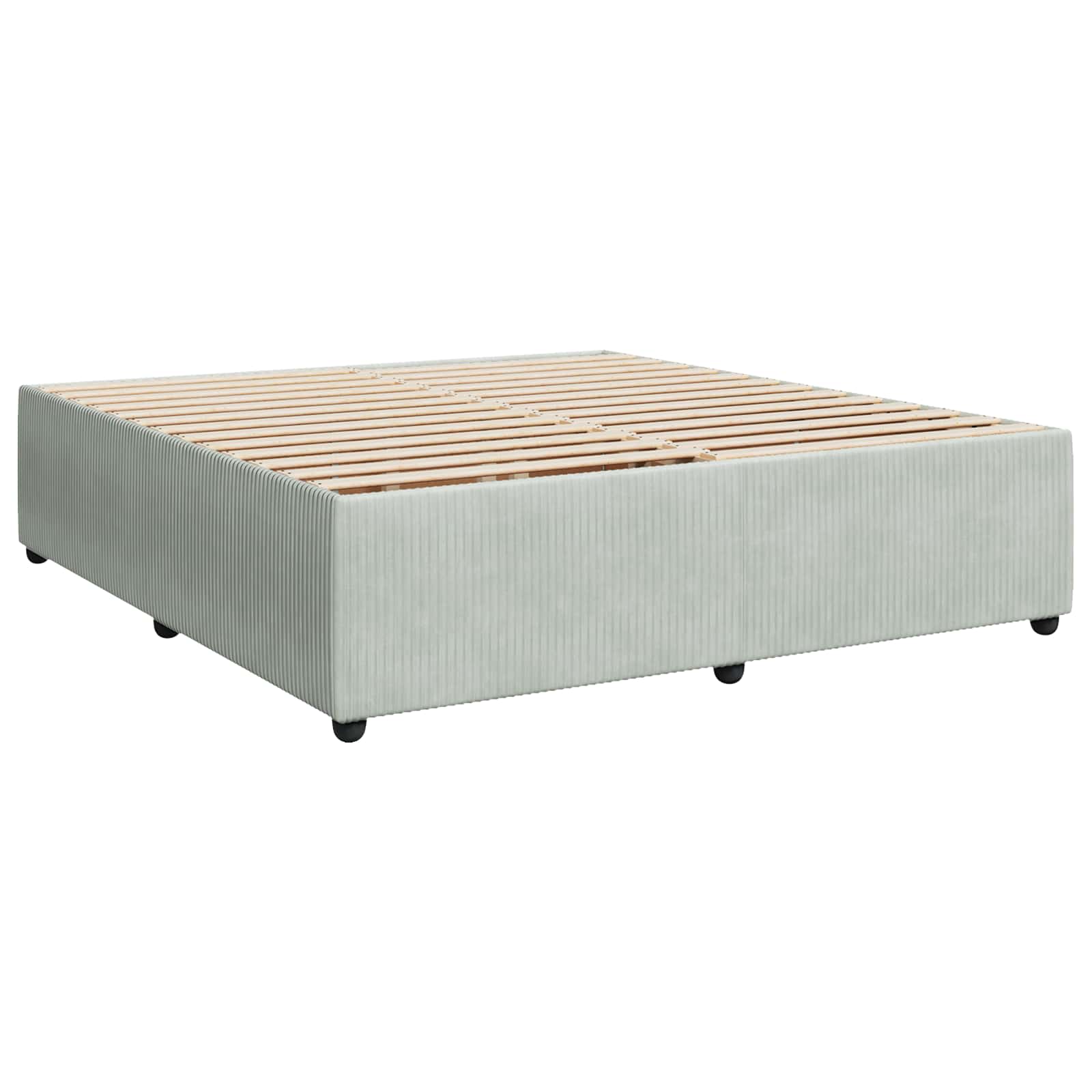 Boxspring krevet s madracem Svjetlosiva 180 x 200 cm Baršun