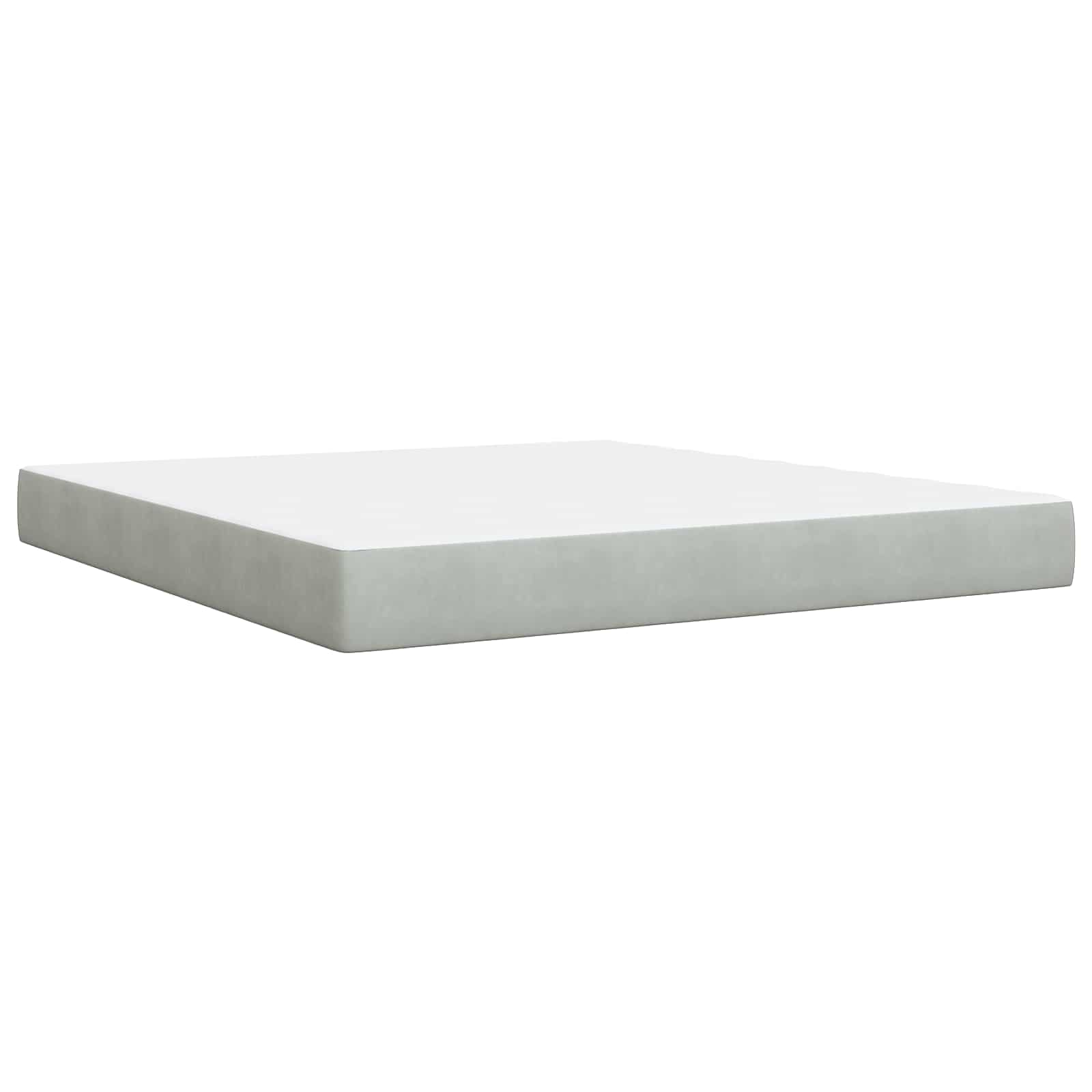 Boxspring krevet s madracem Svjetlosiva 180 x 200 cm Baršun