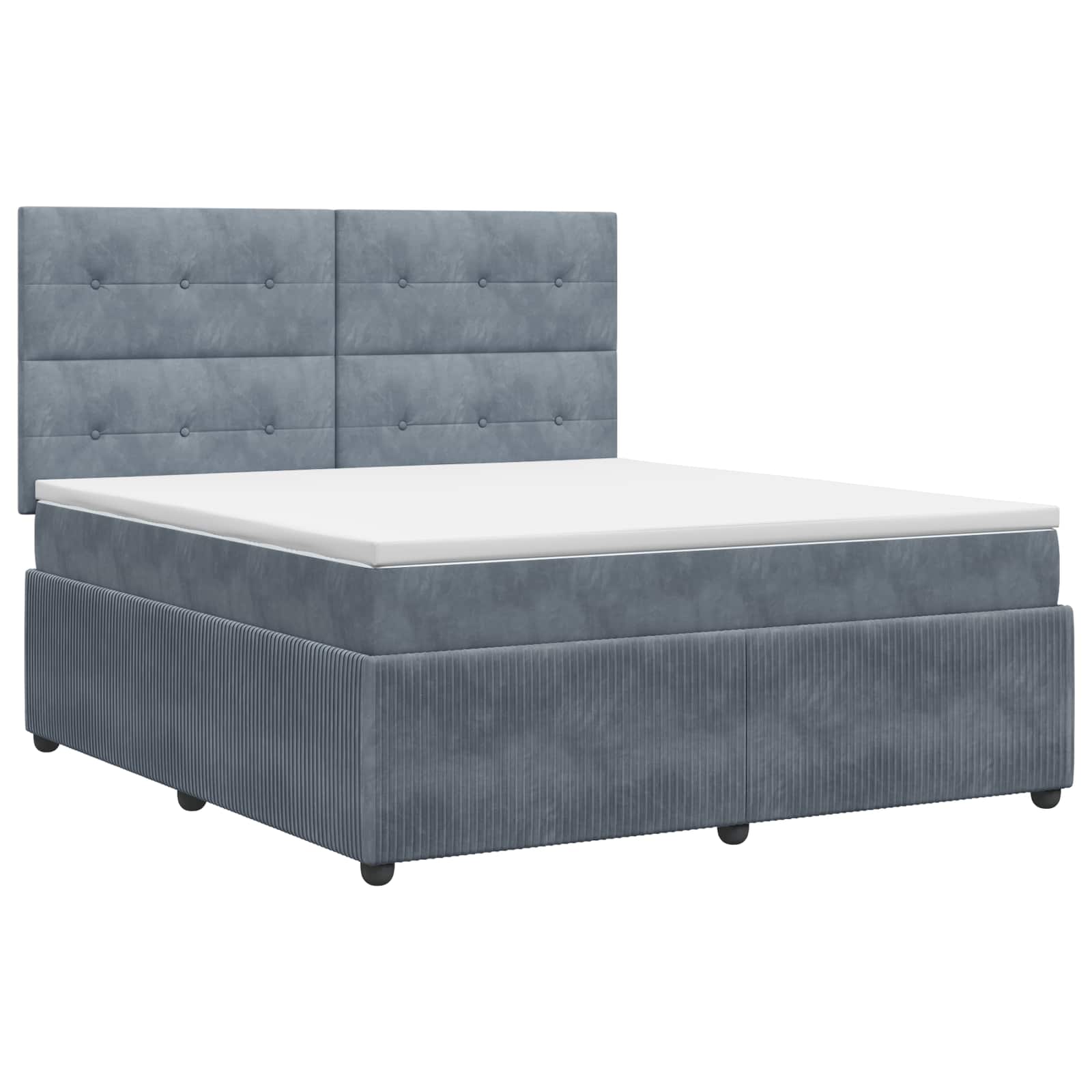 Boxspring krevet s madracem Tamnosiva 180 x 200 cm Baršun