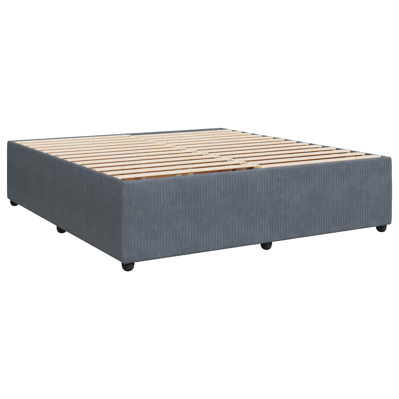 Boxspring krevet s madracem Tamnosiva 180 x 200 cm Baršun