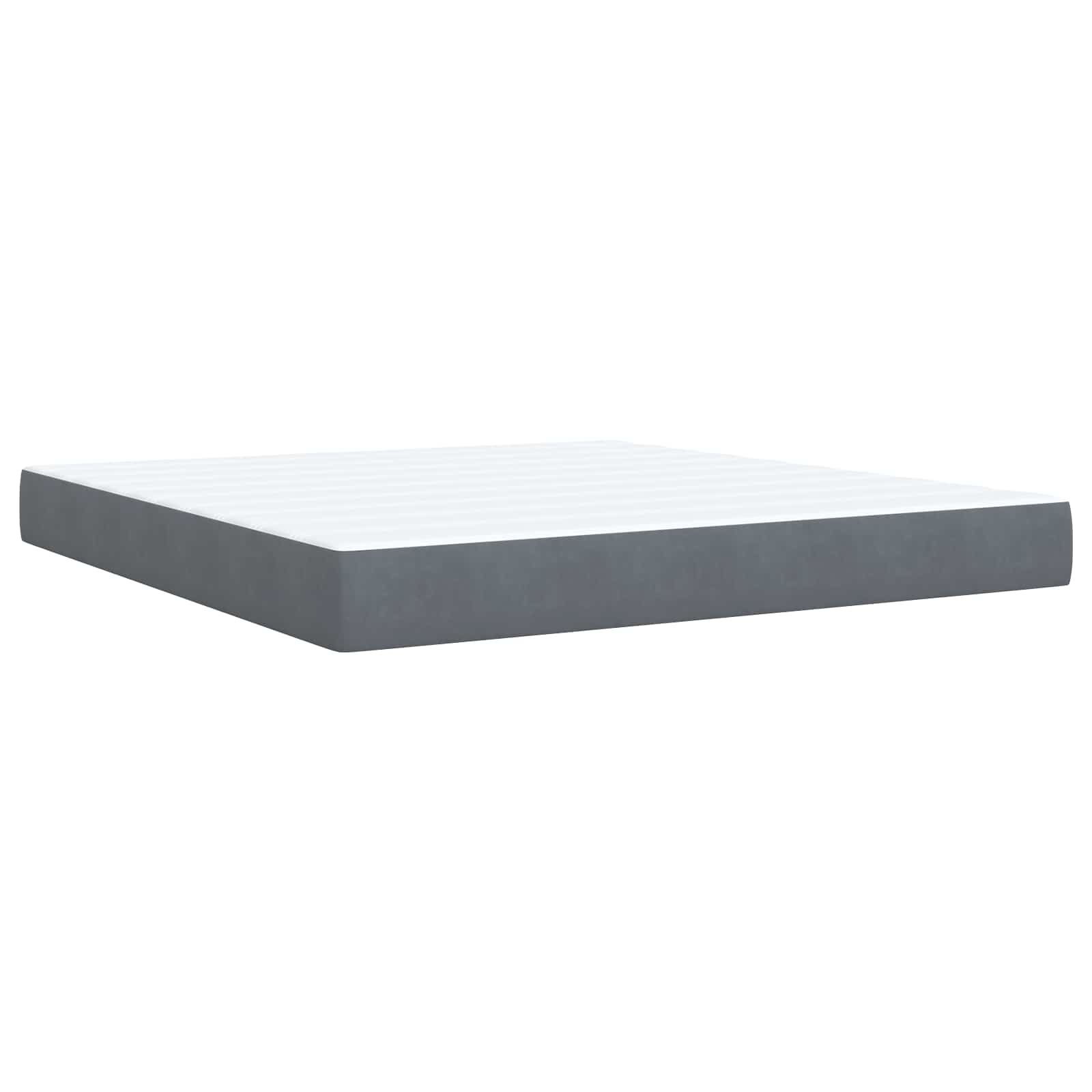 Boxspring krevet s madracem Tamnosiva 180 x 200 cm Baršun