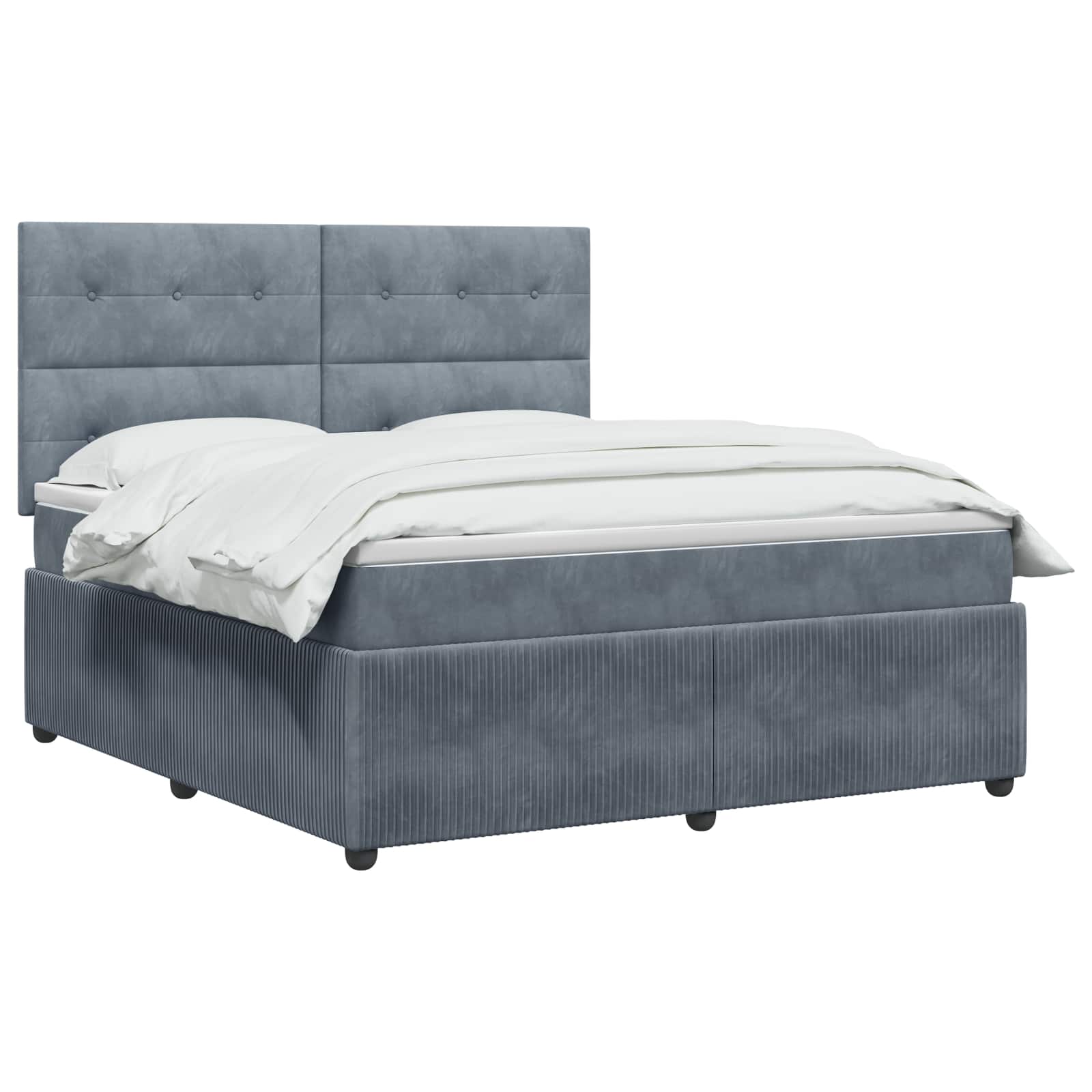 Boxspring krevet s madracem Tamnosiva 180 x 200 cm Baršun