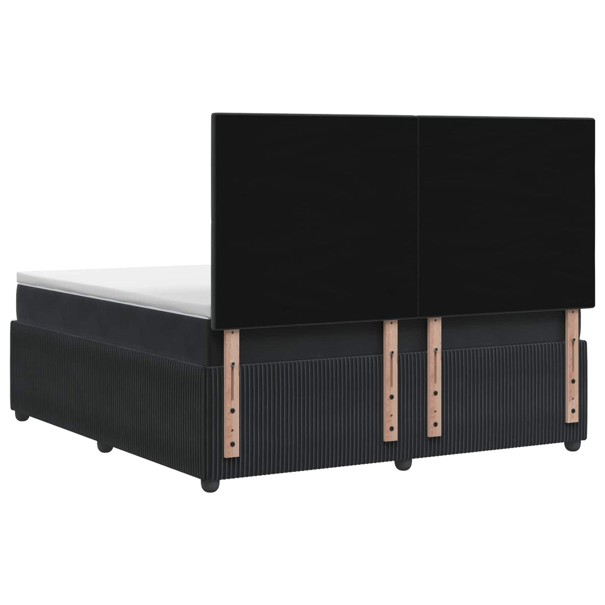 Boxspring krevet s madracem Crna 180 x 200 cm Baršun