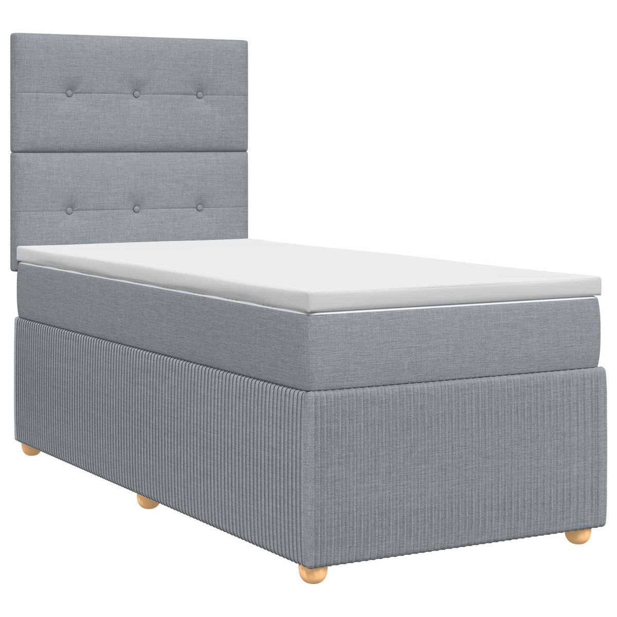 Boxspring krevet s madracem Svjetlosiva Jjedan Tkanina