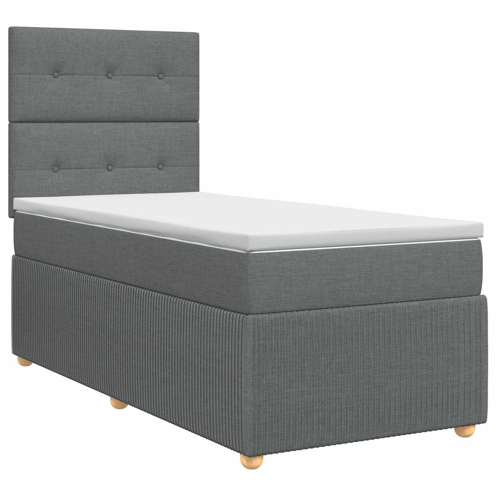 Boxspring krevet s madracem Tamnosiva Jjedan Tkanina