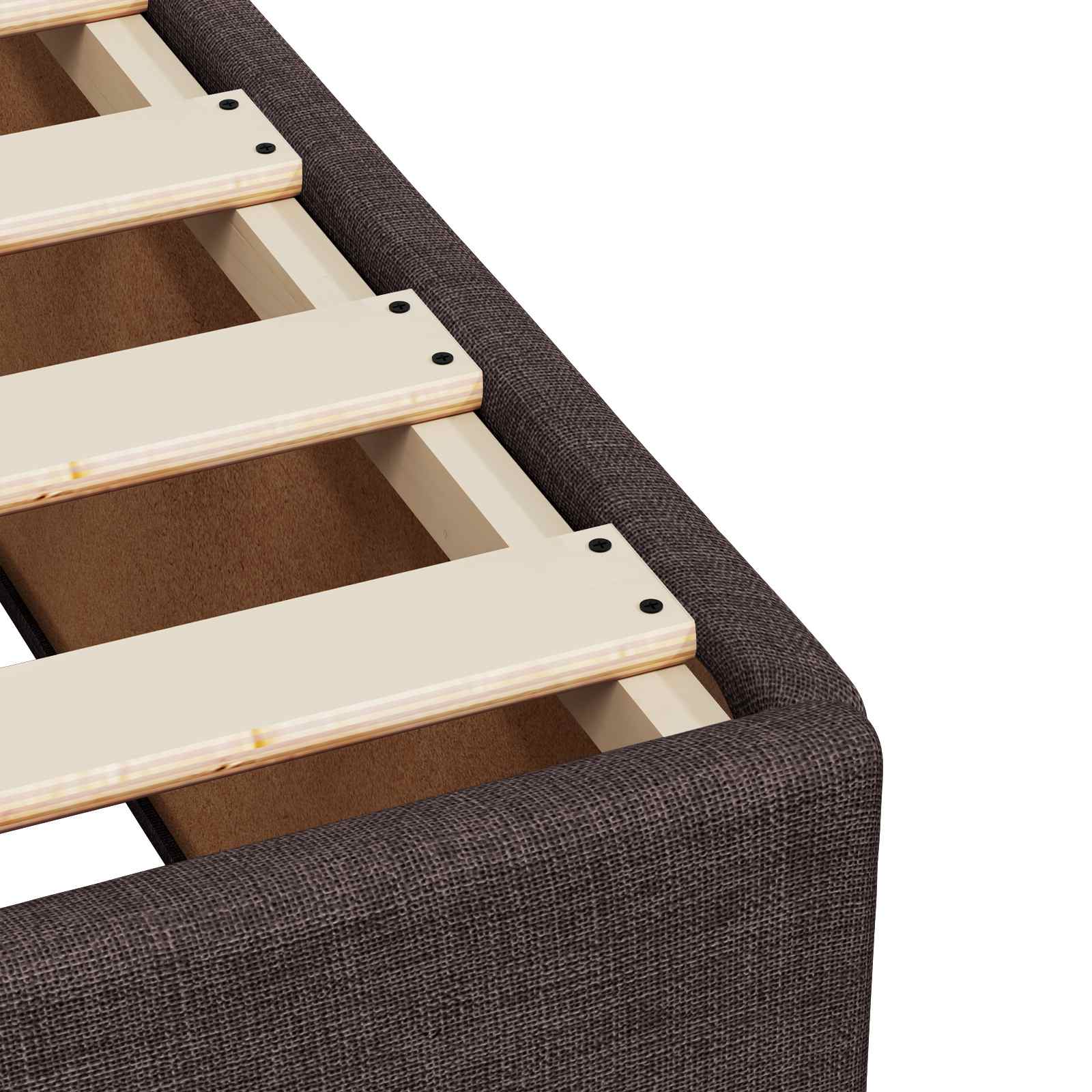 Boxspring krevet s madracem Tamno smeđa 120 x 190 cm Tkanina
