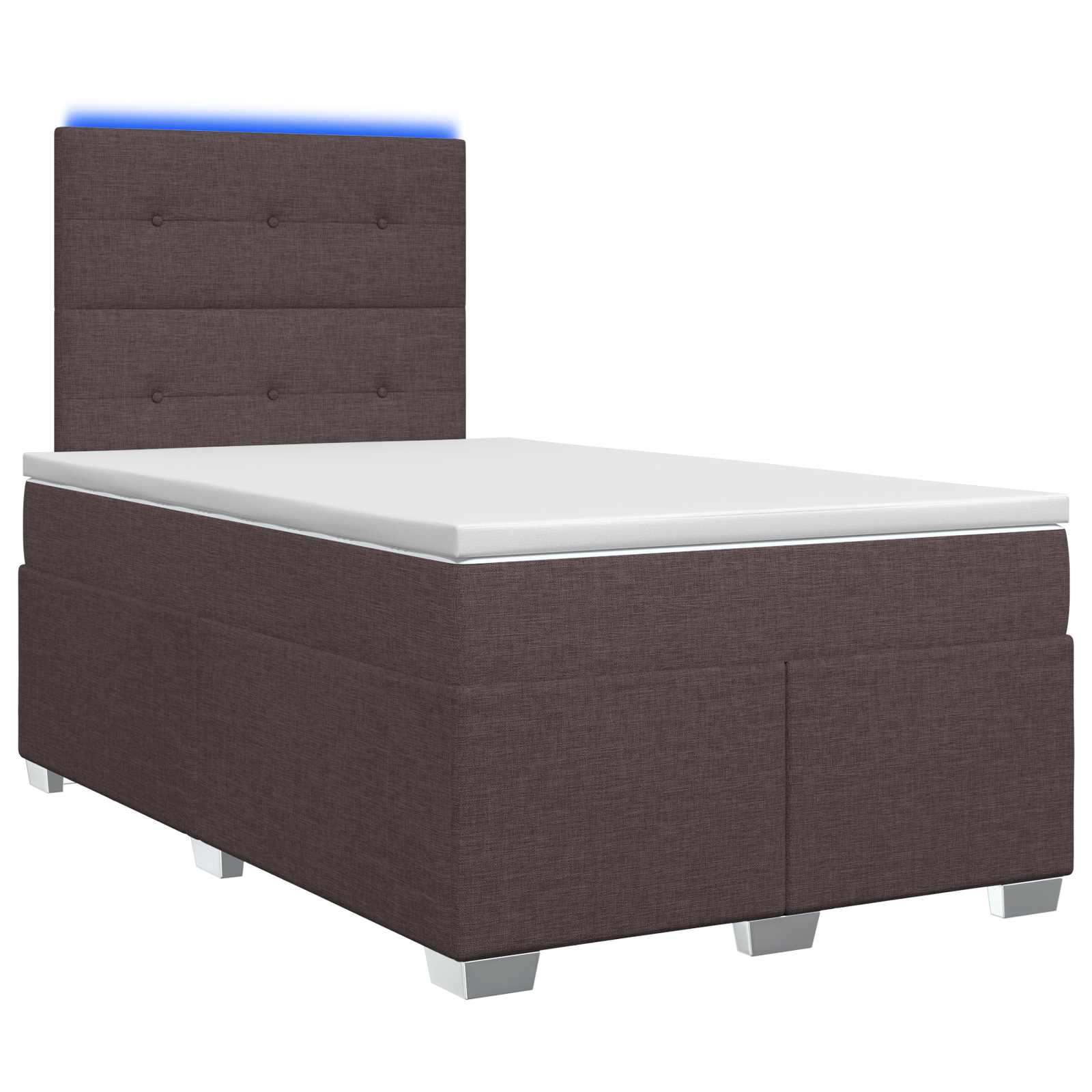 Boxspring krevet s madracem Tamno smeđa 120 x 190 cm Tkanina
