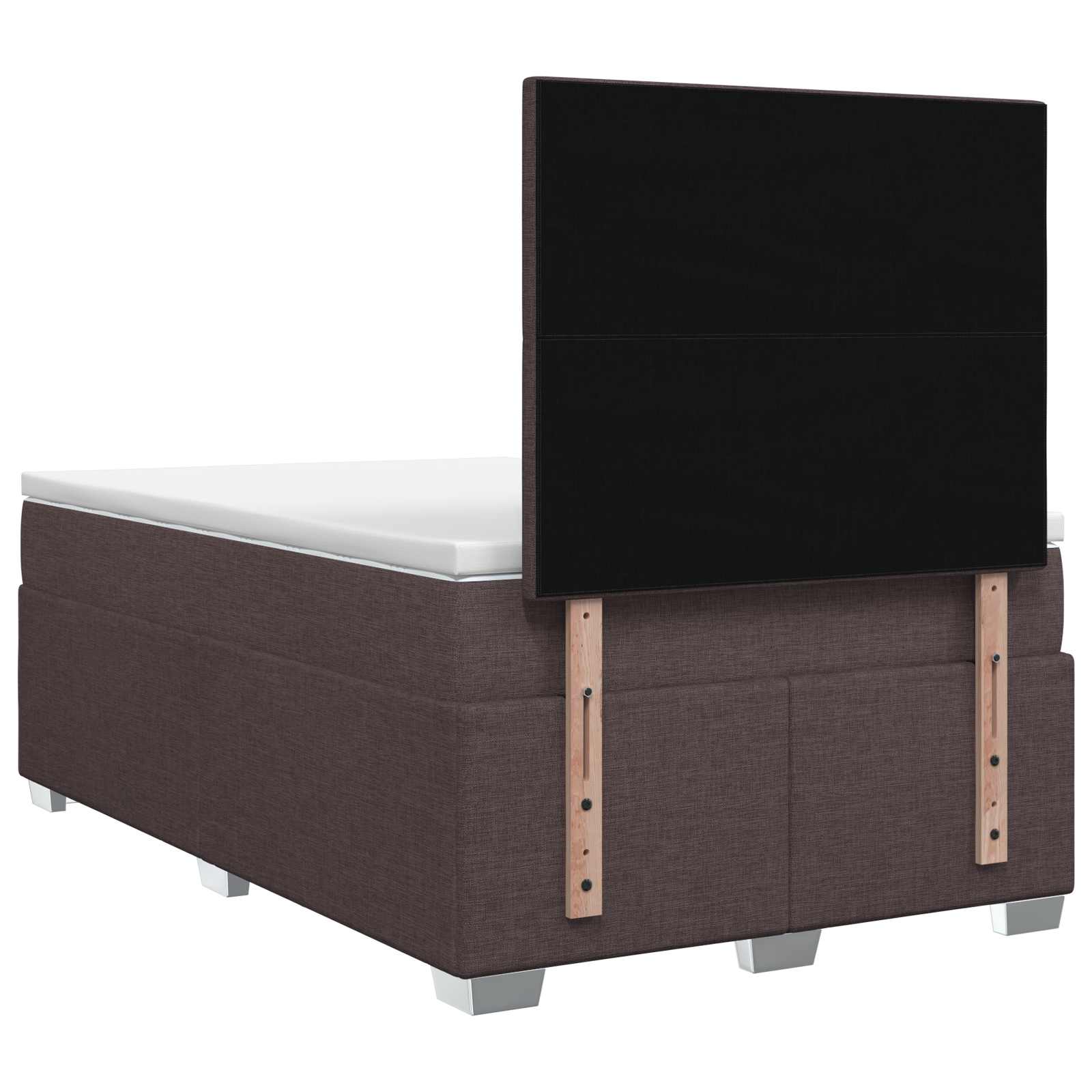Boxspring krevet s madracem Tamno smeđa 120 x 190 cm Tkanina