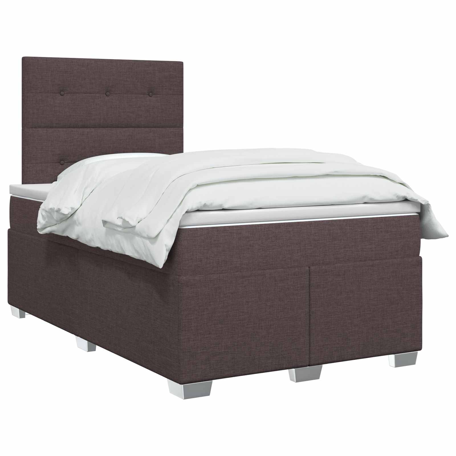 Boxspring krevet s madracem Tamno smeđa 120 x 190 cm Tkanina