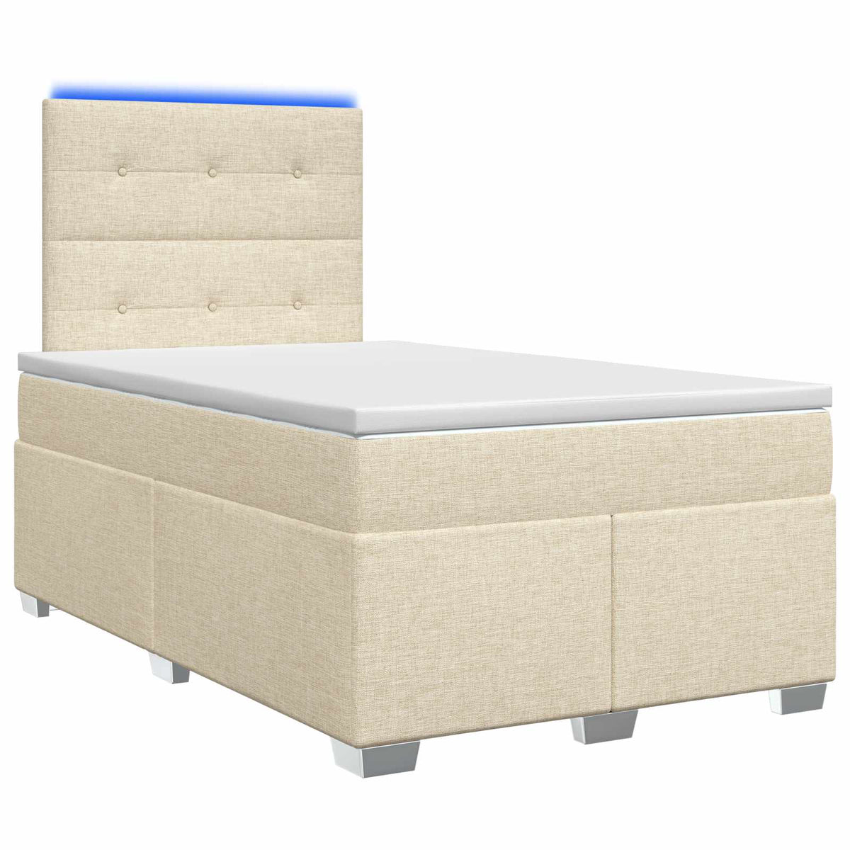 Boxspring krevet s madracem Krem 120 x 200 cm Tkanina 120 x 200 x 140.5 cm