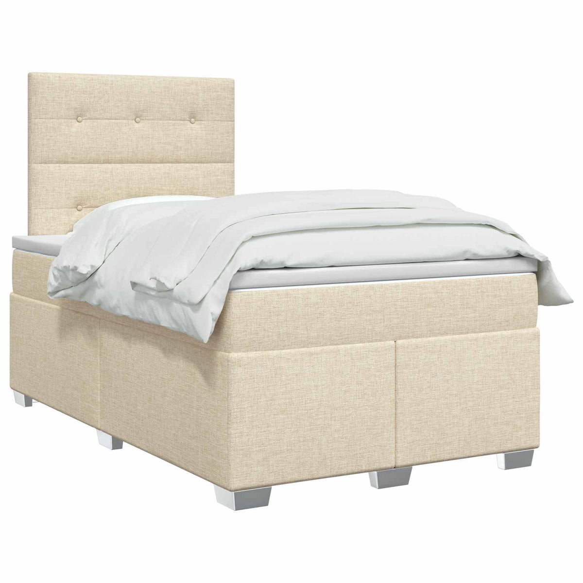 Boxspring krevet s madracem Krem 120 x 200 cm Tkanina 120 x 200 x 140.5 cm