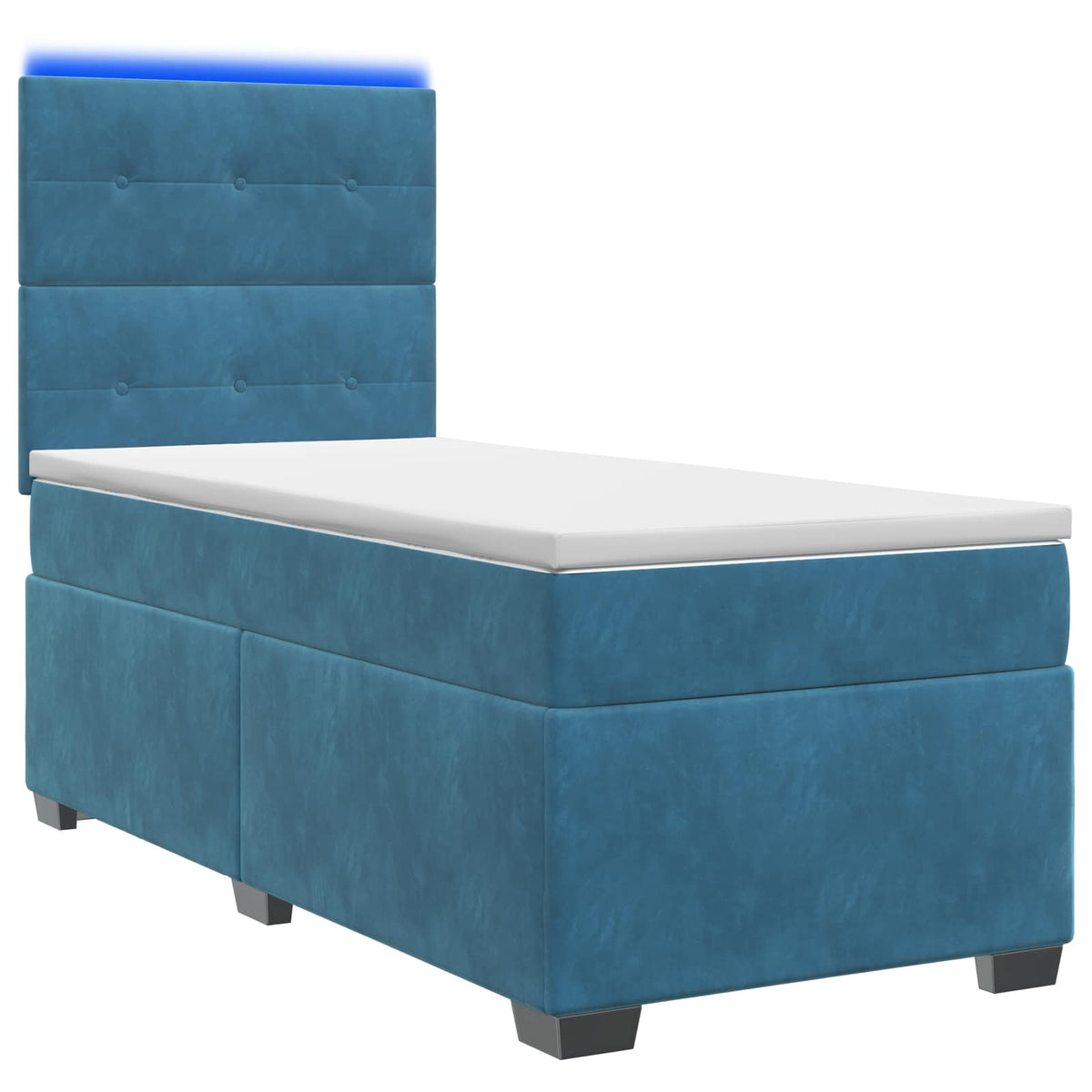 Boxspring krevet s madracem Plava 80 x 200 cm Baršun