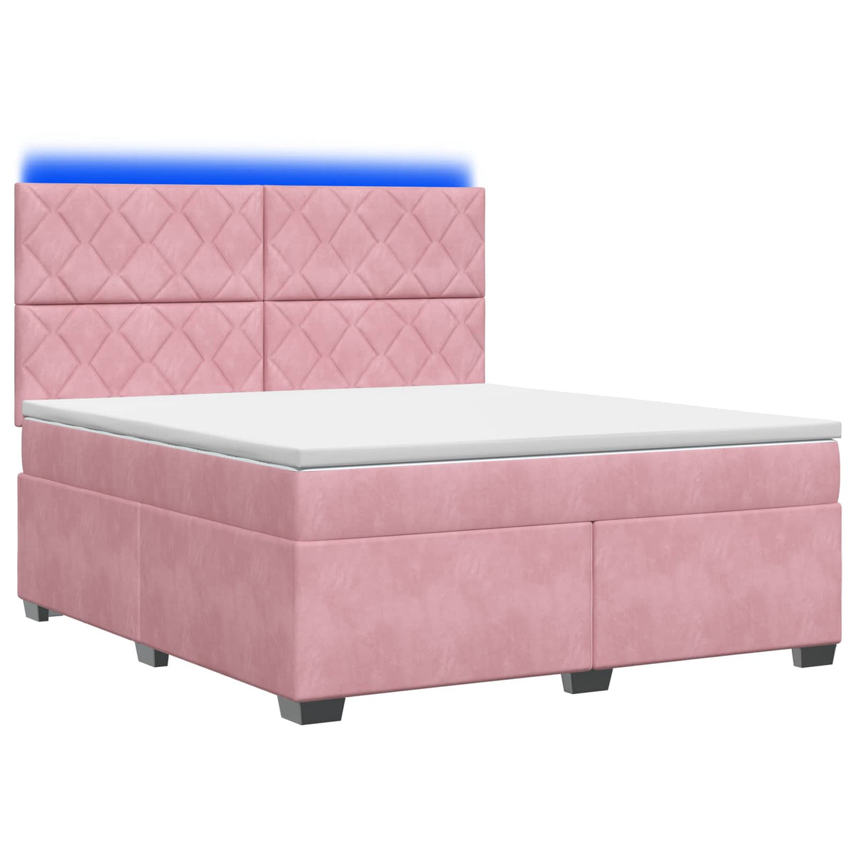 Boxspring krevet s madracem Ružičasta 140 x 200 cm Baršun