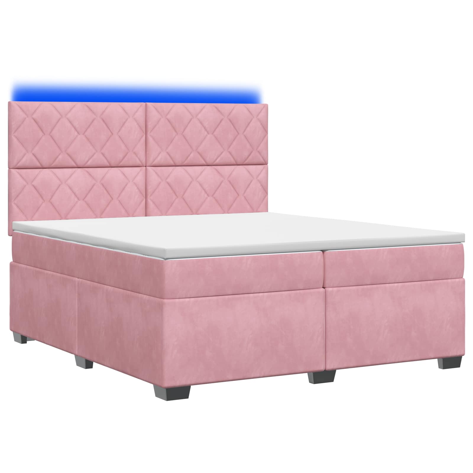 Boxspring krevet s madracem Ružičasta 200 x 200 cm Baršun
