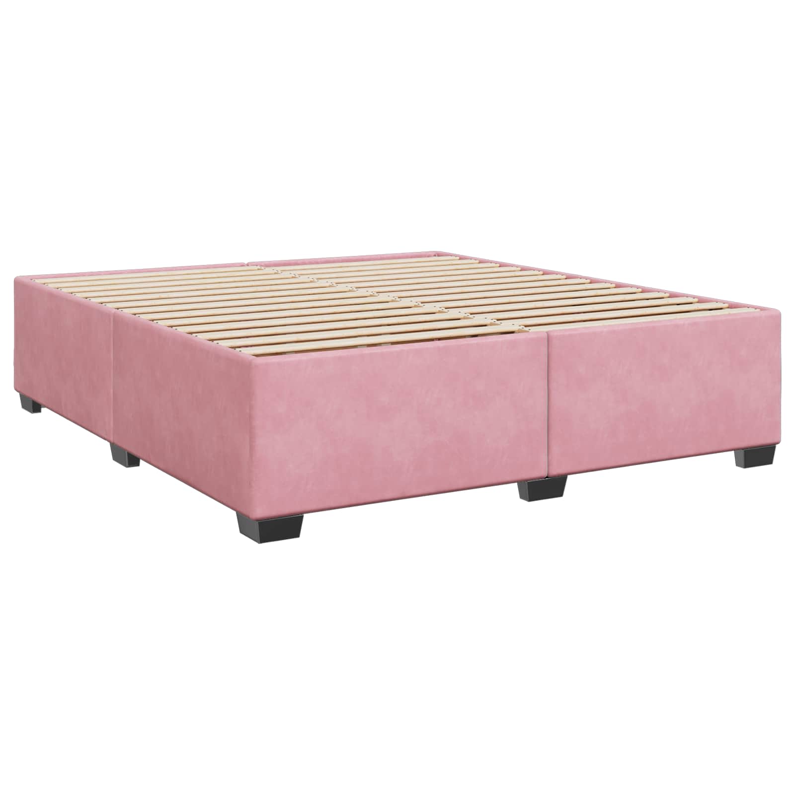 Boxspring krevet s madracem Ružičasta 200 x 200 cm Baršun