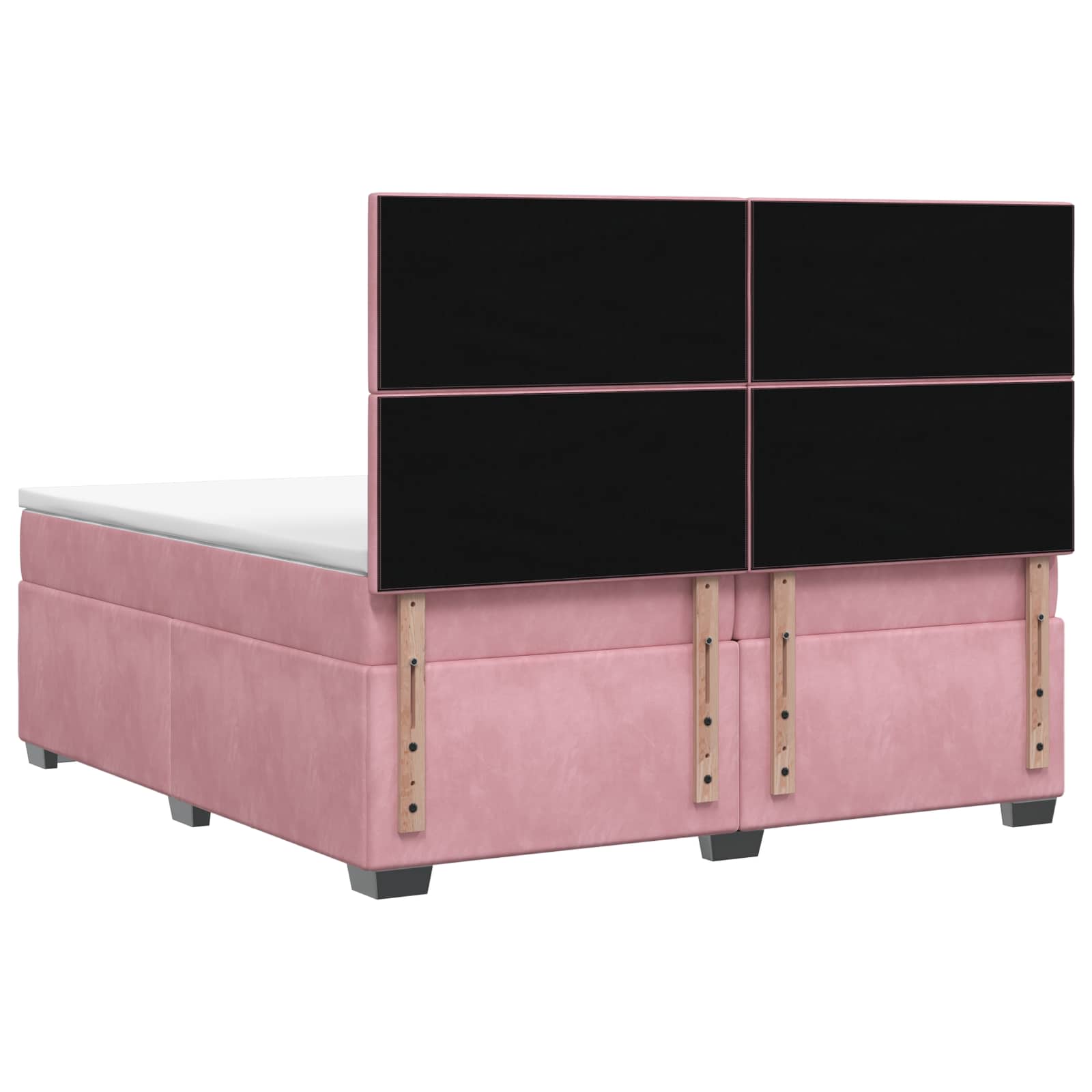 Boxspring krevet s madracem Ružičasta 200 x 200 cm Baršun