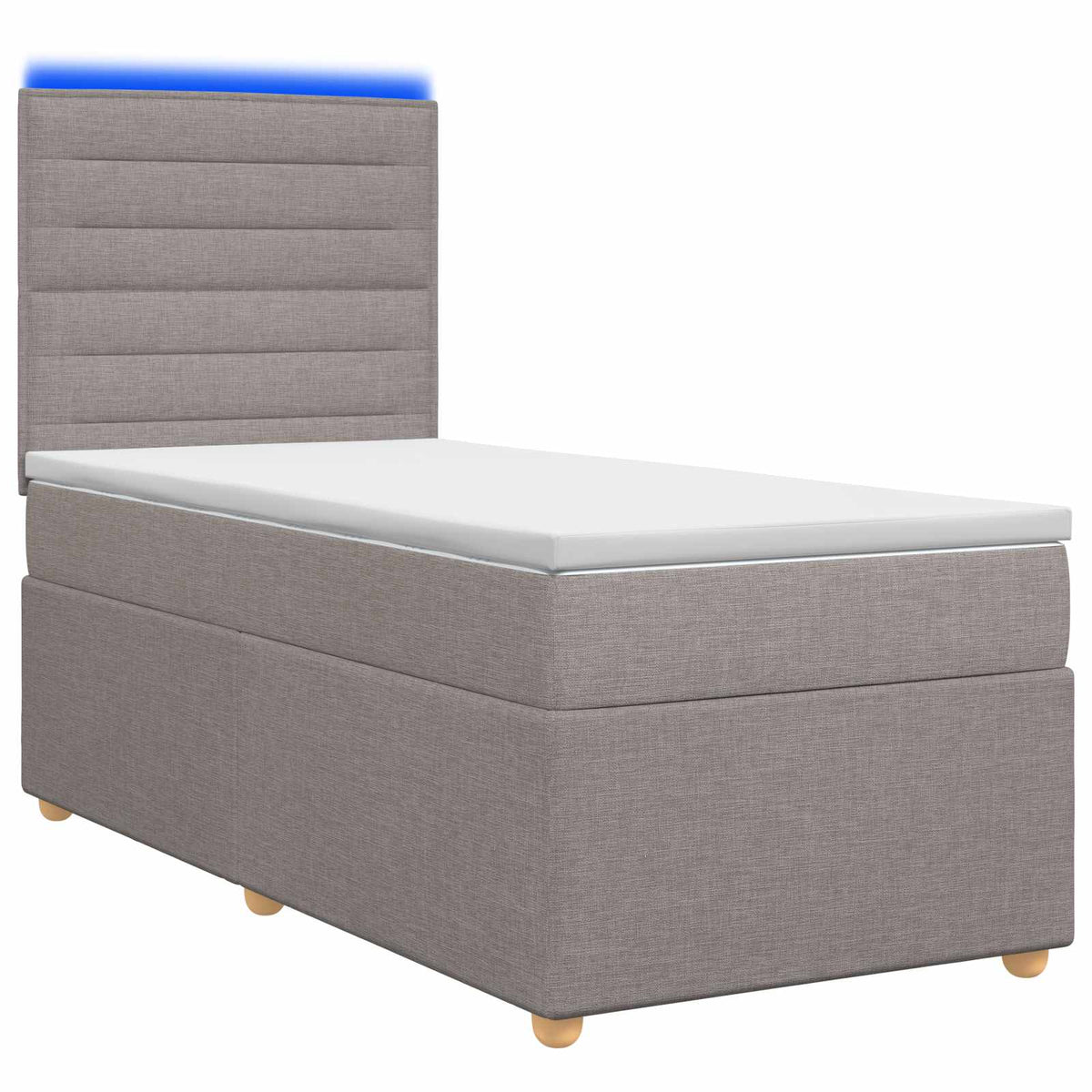 Boxspring krevet s madracem Sivosmeđa 90 x 190 cm Tkanina
