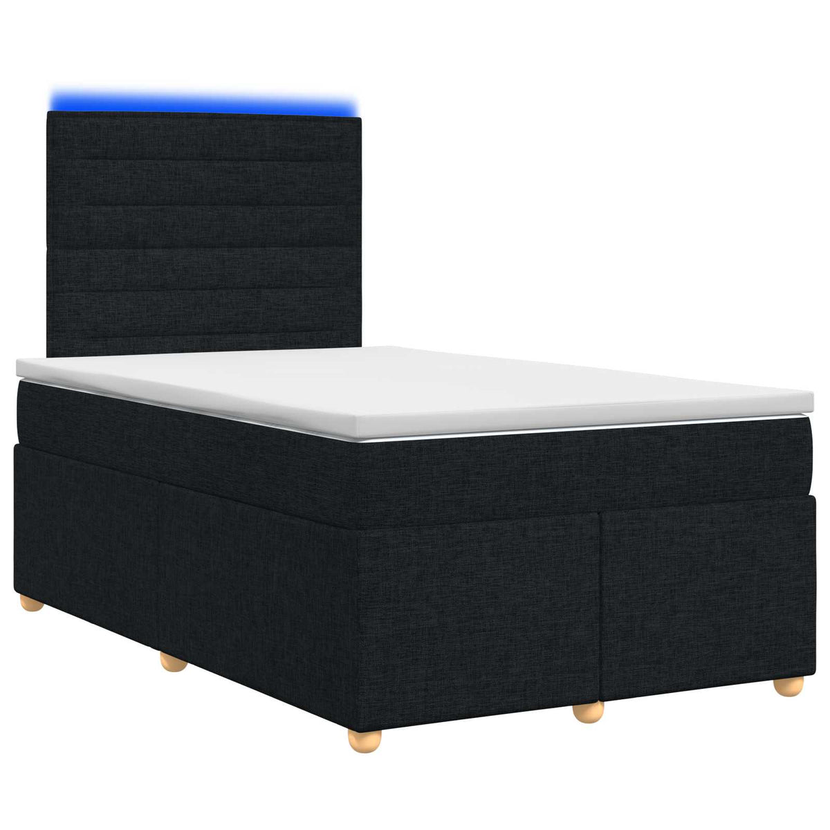 Boxspring krevet s madracem Crna 120 x 190 cm Tkanina