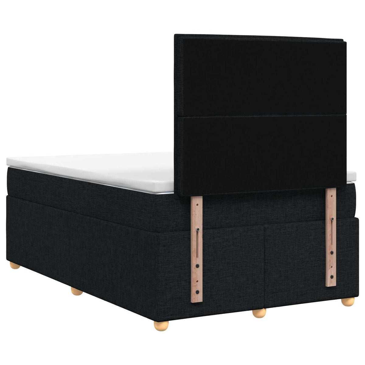 Boxspring krevet s madracem Crna 120 x 190 cm Tkanina