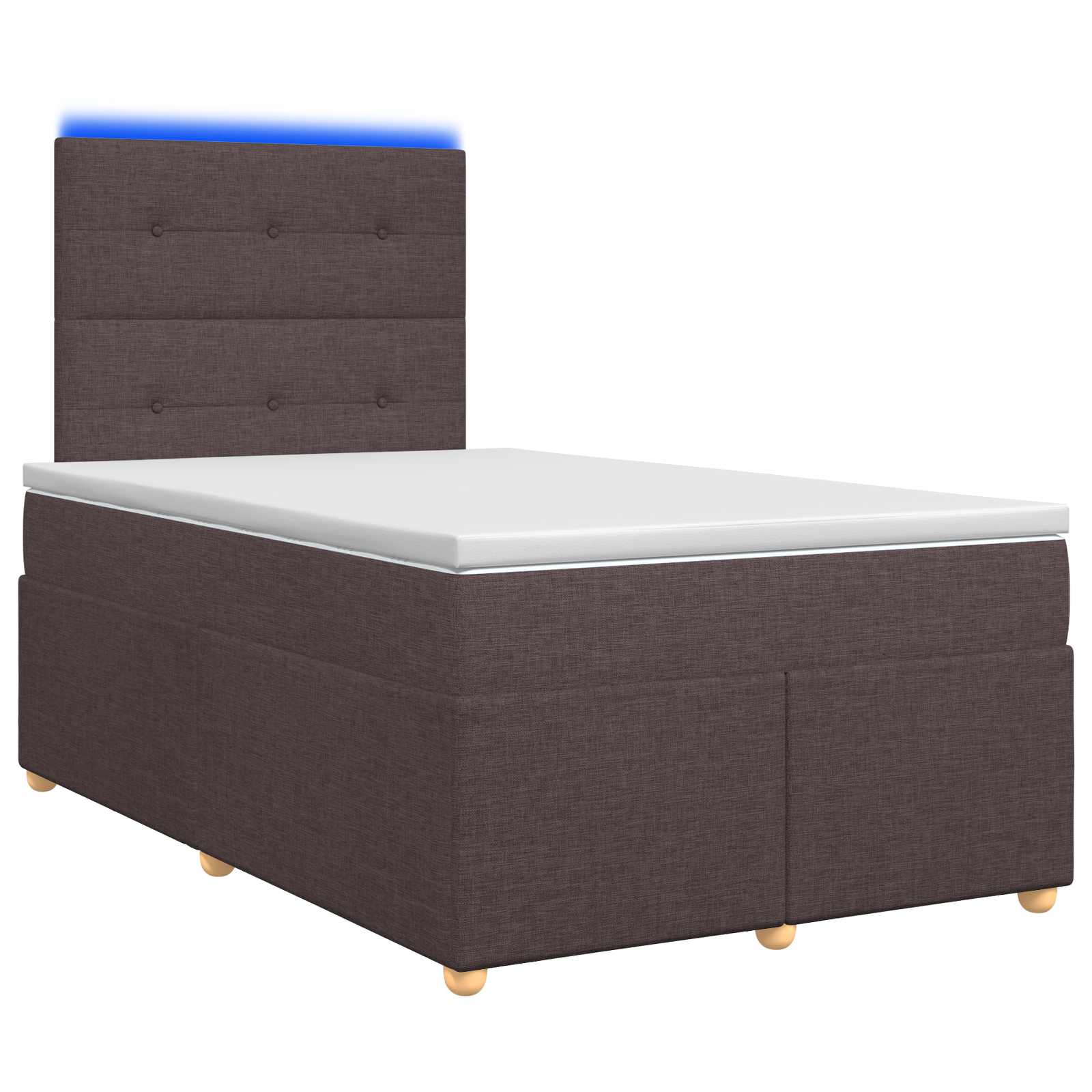 Boxspring krevet s madracem Tamno smeđa 120 x 190 cm Tkanina