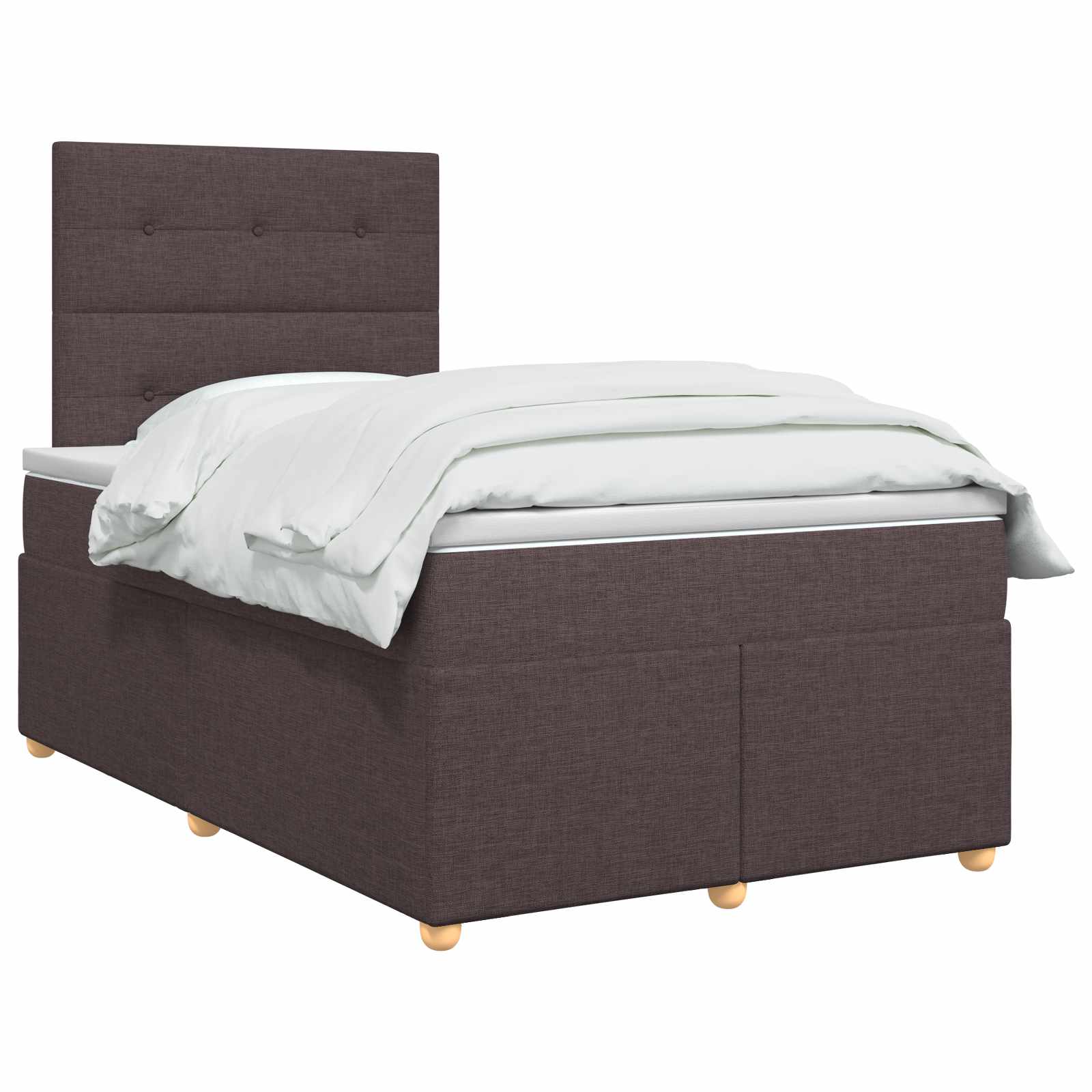 Boxspring krevet s madracem Tamno smeđa 120 x 190 cm Tkanina