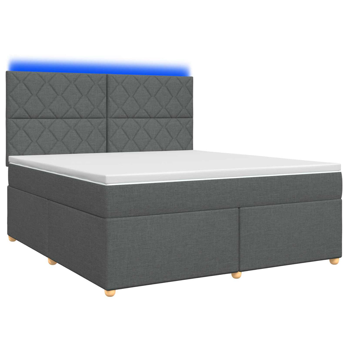 Boxspring krevet s madracem Tamnosiva 160 x 200 cm Tkanina
