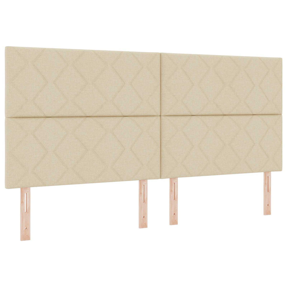 Boxspring krevet s madracem Krem 200 x 200 cm Tkanina