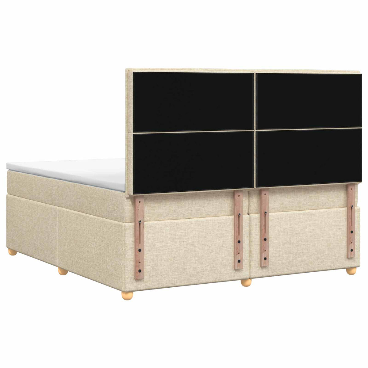 Boxspring krevet s madracem Krem 200 x 200 cm Tkanina