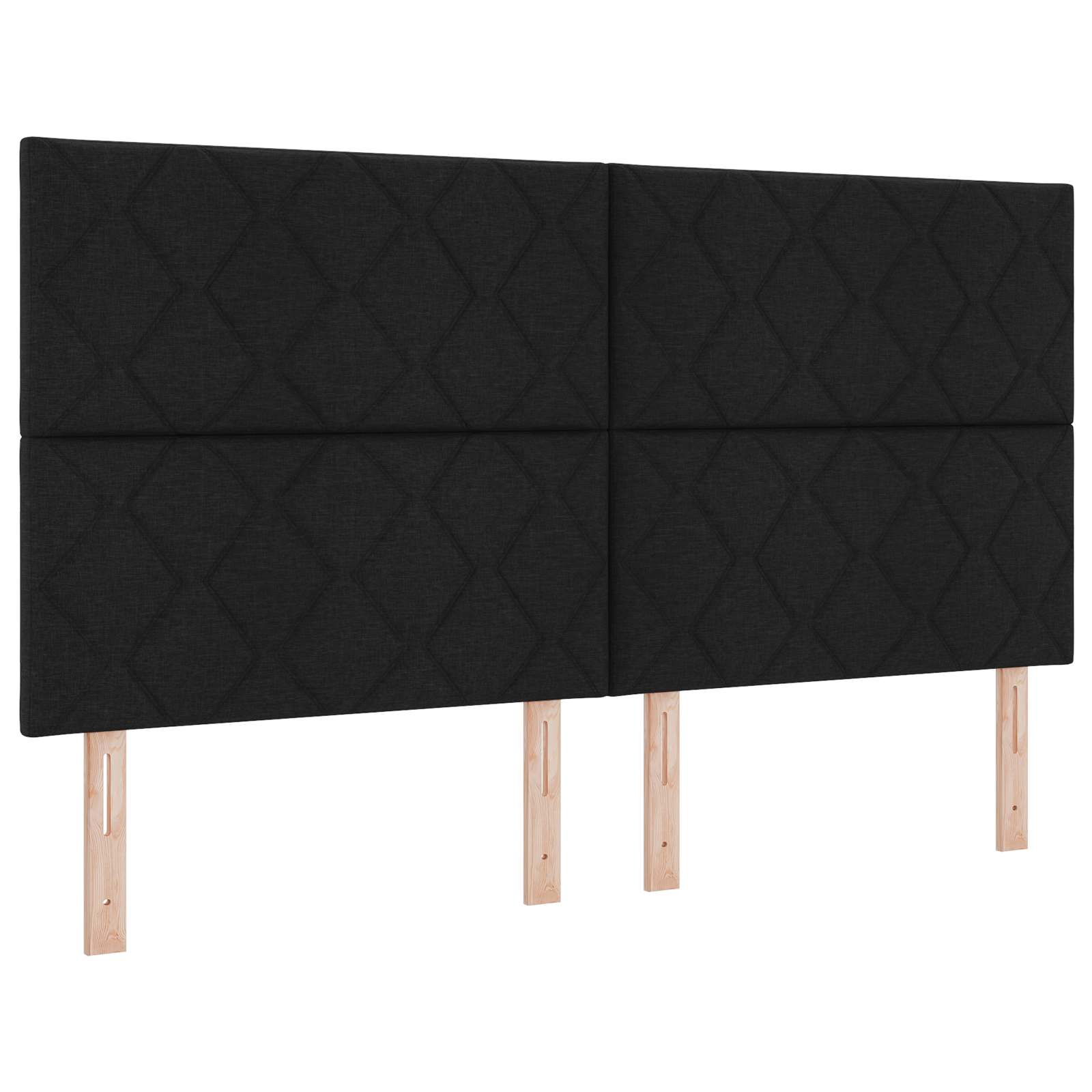 LED okvir za krevet s madracem Crna 160 x 200 cm Tkanina