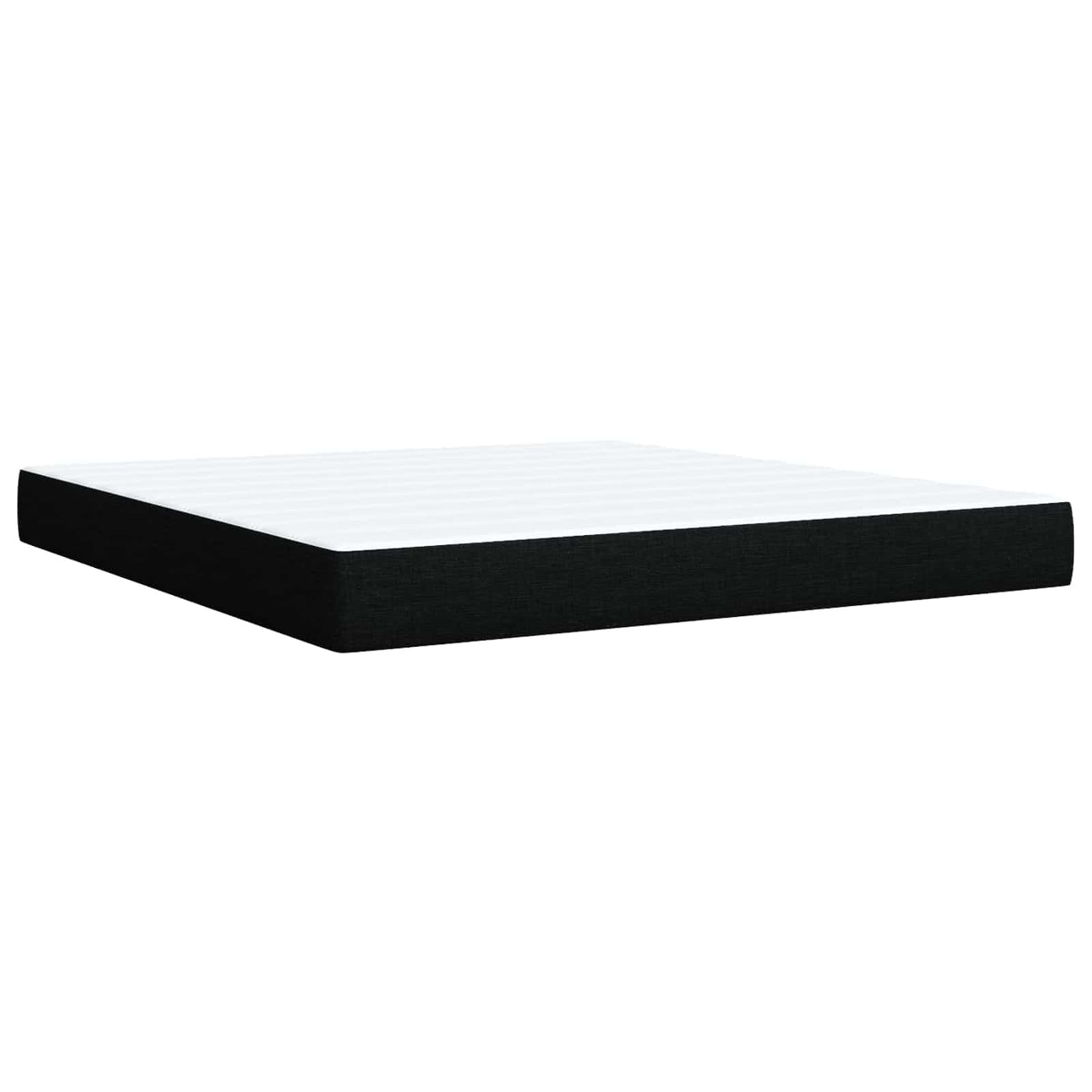 LED okvir za krevet s madracem Crna 180 x 200 cm Tkanina